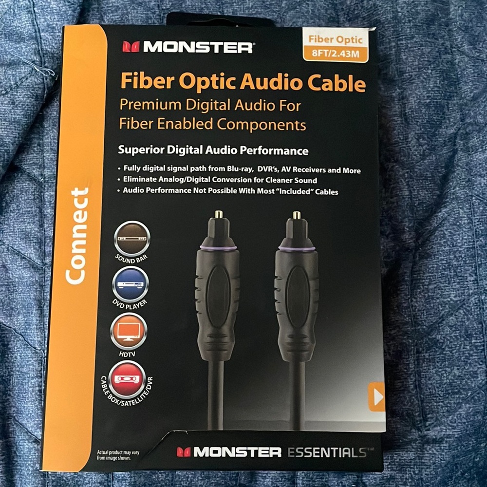 Monster Fiber Optic Audio Cable (New)
